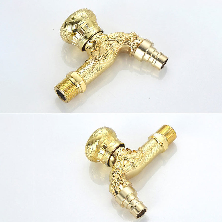 Vintage Classic Basin Mixer Zinc Single Lever Dragon Engraving Wall Mounted Tap