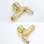 Vintage Classic Sink Faucet Zinc Single Handle Dragon Engraving Wall-Mounted Faucet