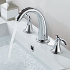 Glam Style Faucet Widely used sink faucet with 2 handles and 3 holes