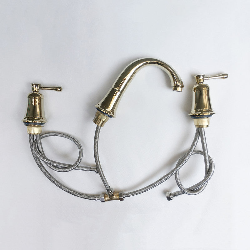 Glam Style Faucet Widely used sink faucet with 2 handles and 3 holes