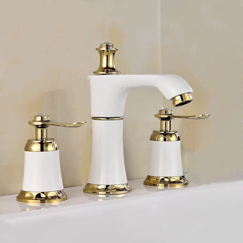 Glam Style Faucet Widely used sink faucet with 2 handles and 3 holes