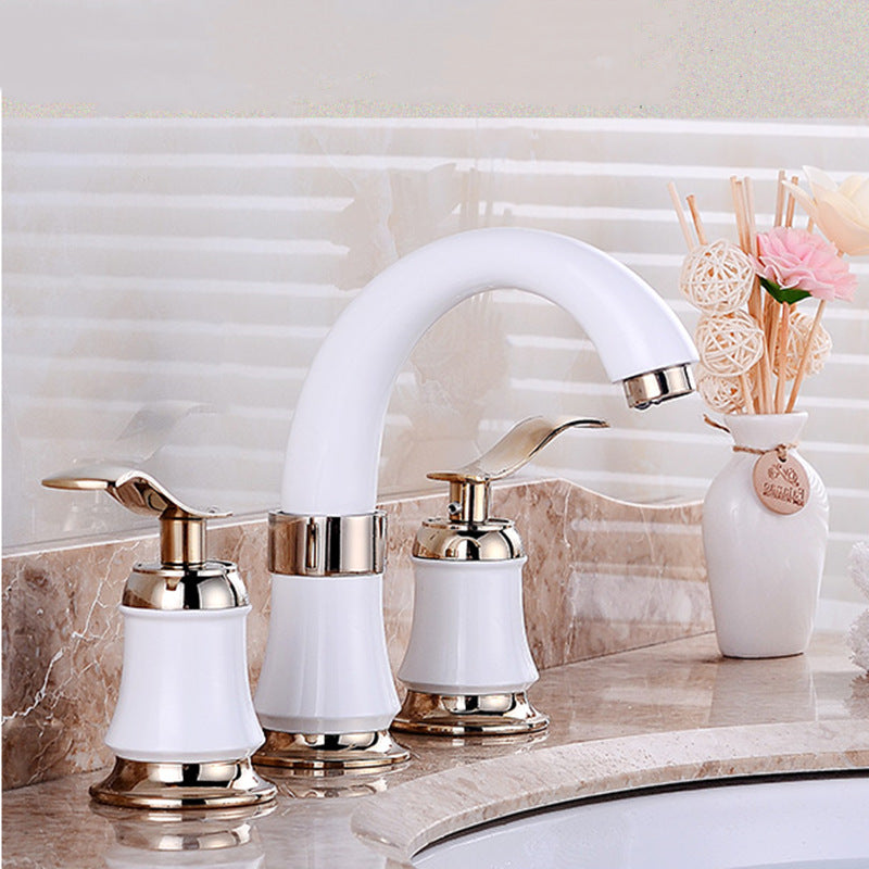 Glam Style Faucet Widely used sink faucet with 2 handles and 3 holes
