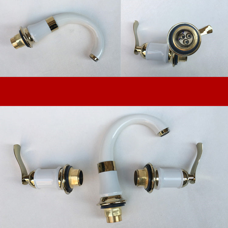 Glam Style Faucet Widely used sink faucet with 2 handles and 3 holes