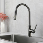 Modern Pull-down Water Filler Single Handle High Arc Kitchen Faucet