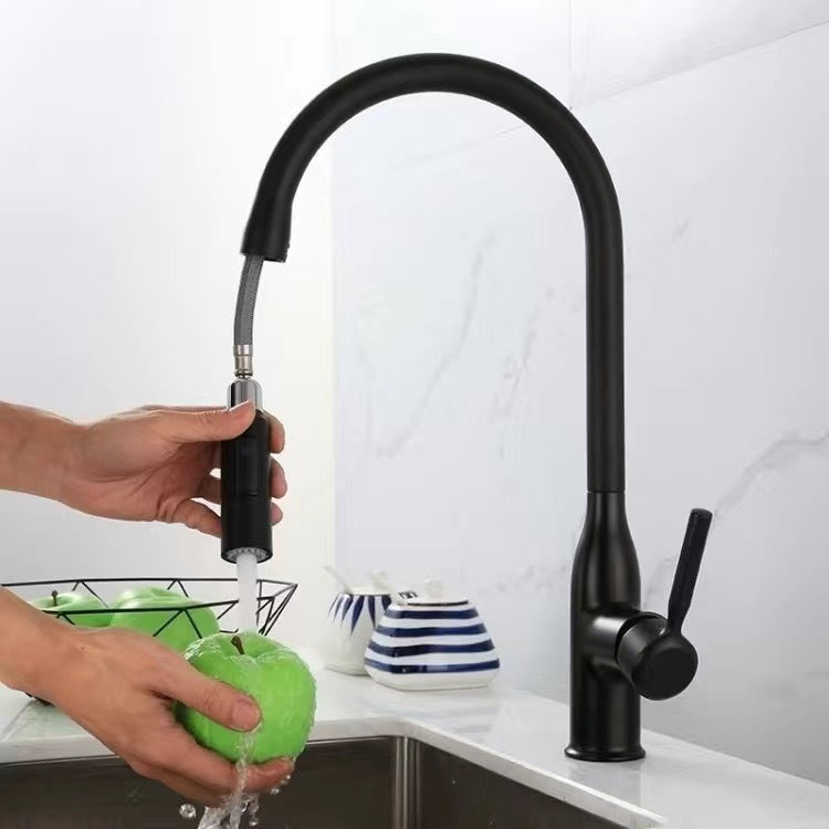 Modern Pull-down Water Filler Single Handle High Arc Kitchen Faucet