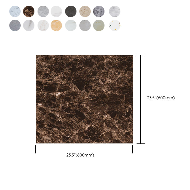 Square Peel & Stick Vinyl Flooring Wood Look PVC Flooring for the Living Room