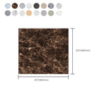 Square Peel & Stick Vinyl Flooring Wood Look PVC Flooring for the Living Room