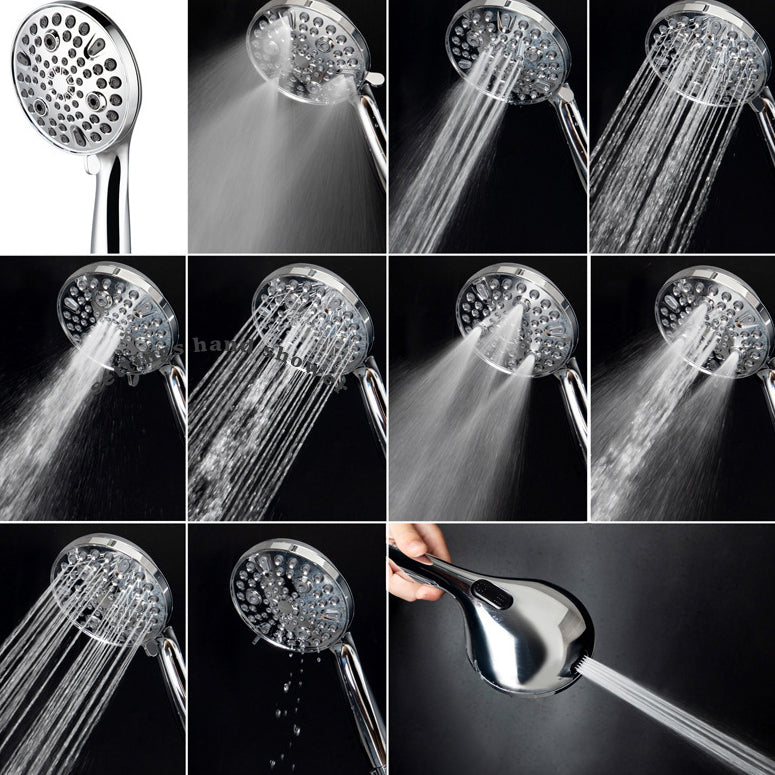 Round Handheld Showerhead Plastic Water Efficient Showerhead