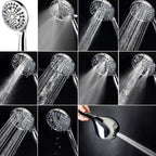 Round Handheld Showerhead Plastic Water Efficient Showerhead