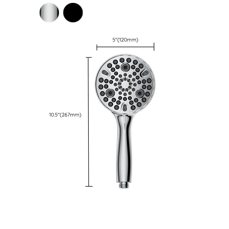 Round Handheld Showerhead Plastic Water Efficient Showerhead