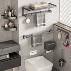 Modern Bathroom Accessories Set Gray Towel Bar Bathroom Shelf Bathroom Hardware