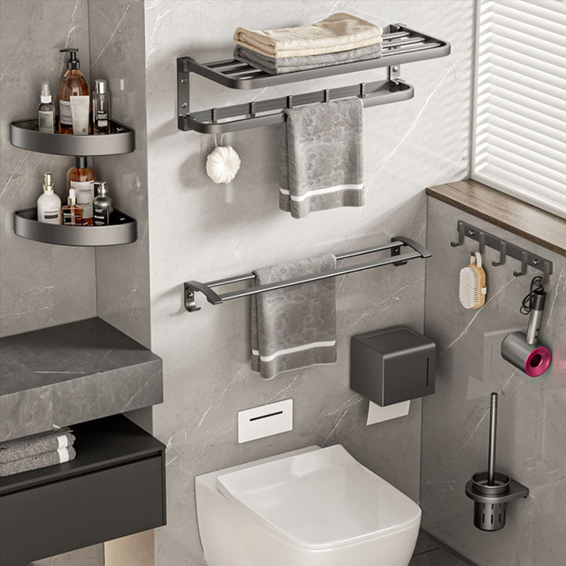 Modern Bathroom Accessories Set Gray Towel Bar Bathroom Shelf Bathroom Hardware