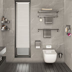 Modern Bathroom Accessories Set Gray Towel Bar Bathroom Shelf Bathroom Hardware