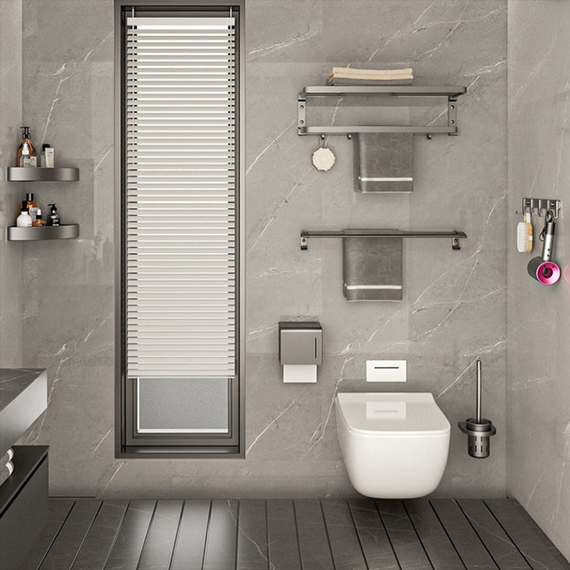 Modern Bathroom Accessories Set Gray Towel Bar Bathroom Shelf Bathroom Hardware