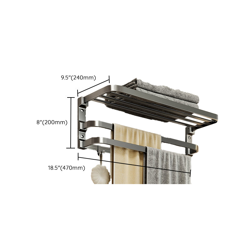 Modern Bathroom Accessories Set Gray Towel Bar Bathroom Shelf Bathroom Hardware
