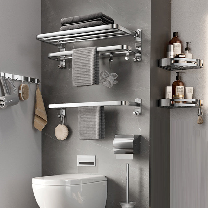 Modern Polished Chrome Bathroom Accessory Set made of Stainless Steel