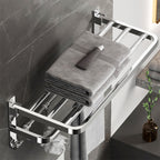 Modern Polished Chrome Bathroom Accessory Set Made of Stainless Steel
