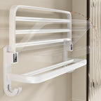 Contemporary Bathroom Hardware Set in White with Bath Shelf/Towel Holder/Paper Holder
