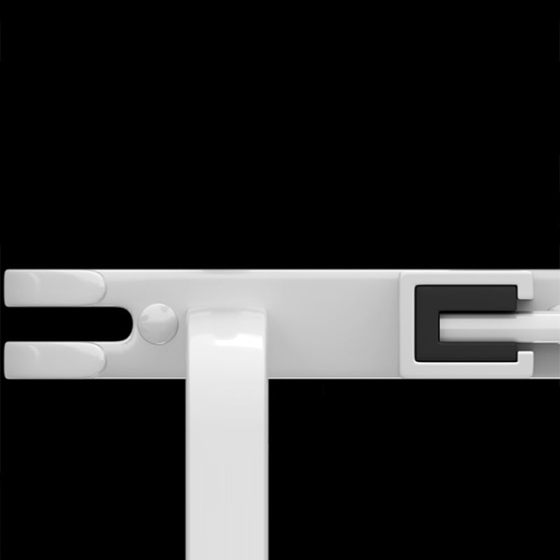 Contemporary Bathroom Hardware Set in White with Bath Shelf/Towel Holder/Paper Holder