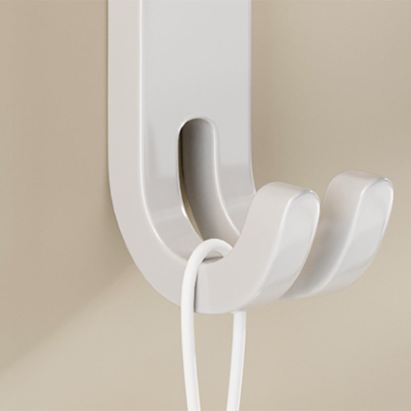 Contemporary Bathroom Hardware Set in White with Bath Shelf/Towel Holder/Paper Holder