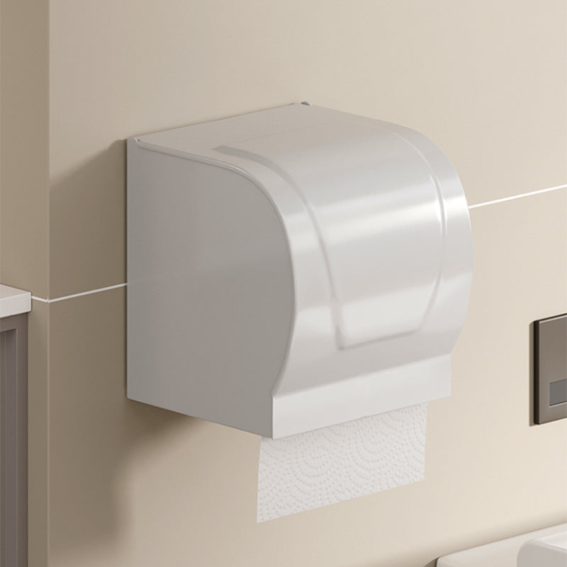 Contemporary Bathroom Hardware Set in White with Bath Shelf/Towel Holder/Paper Holder