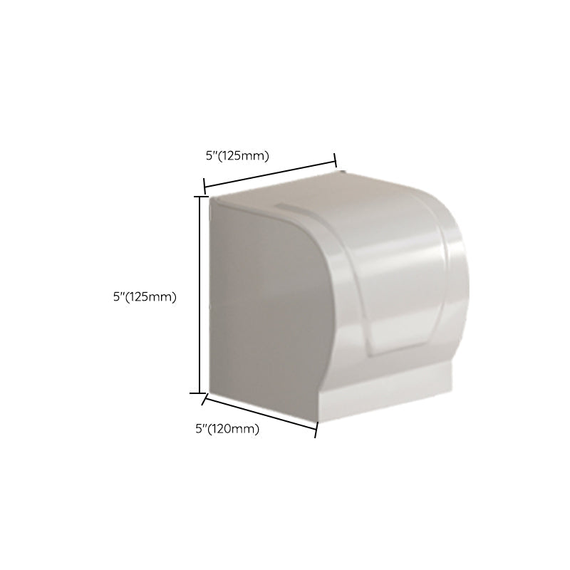 Contemporary Bathroom Hardware Set in White with Bath Shelf/Towel Holder/Paper Holder