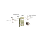 Contemporary Bathroom Hardware Set in White with Bath Shelf/Towel Holder/Paper Holder