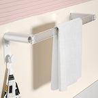 White metal and acrylic bathroom accessories as single item or in set with bathroom shelf