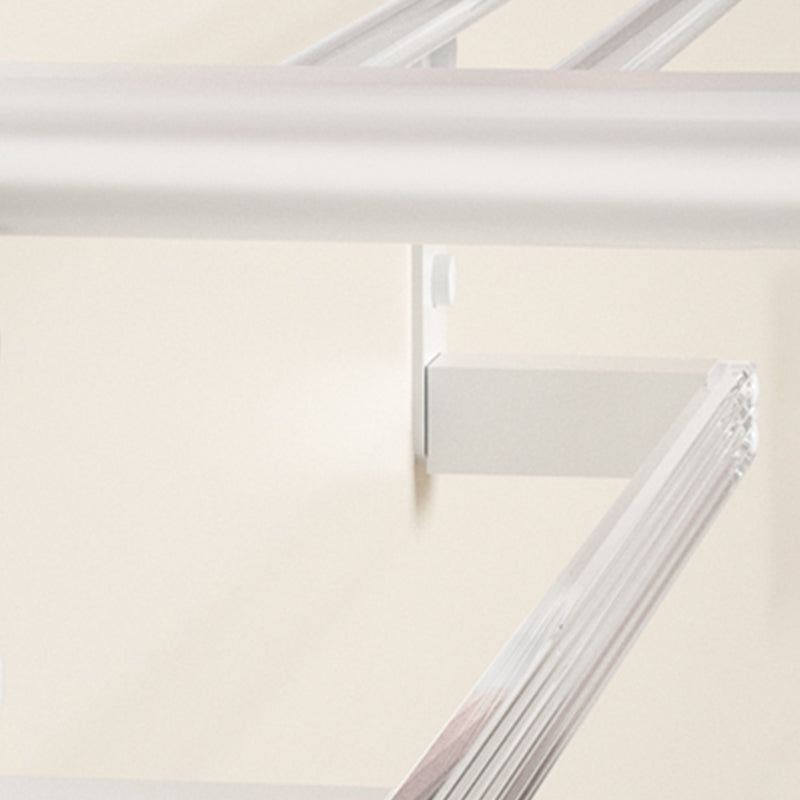 White Metal and Acrylic Bathroom Accessories as a Single Piece or in a Set with Bathroom Shelf