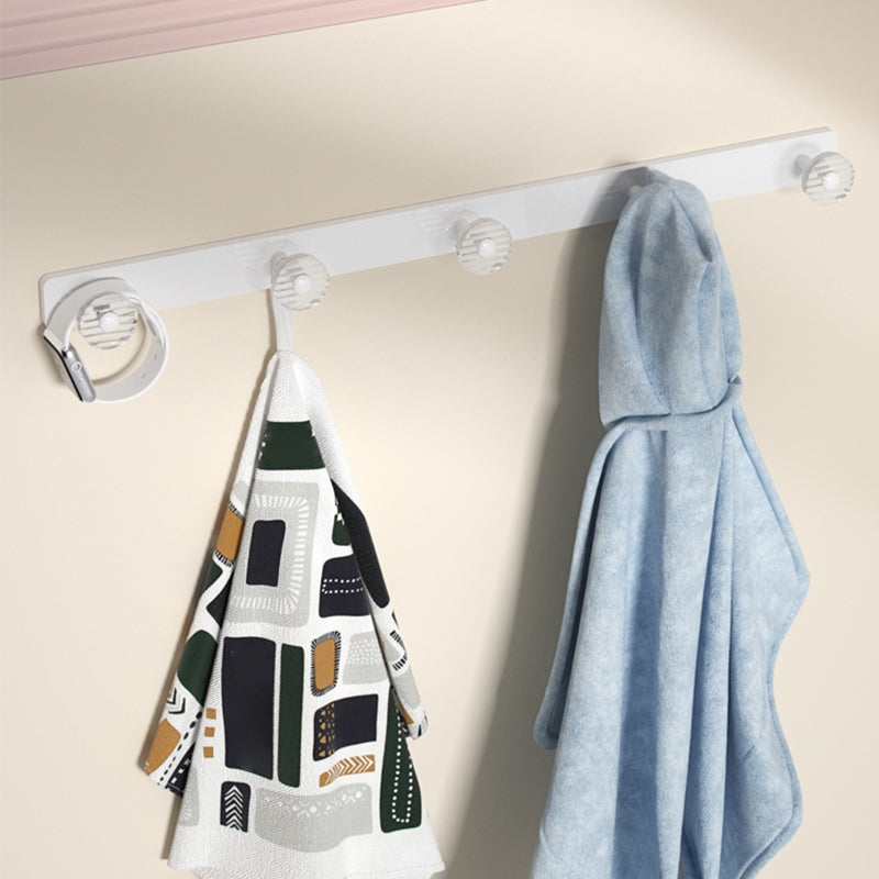 White Metal and Acrylic Bathroom Accessories as a Single Piece or in a Set with Bathroom Shelf