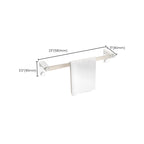 White metal and acrylic bathroom accessories as single item or in set with bathroom shelf