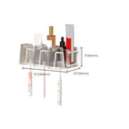White Metal and Acrylic Bathroom Accessories as a Single Piece or in a Set with Bathroom Shelf