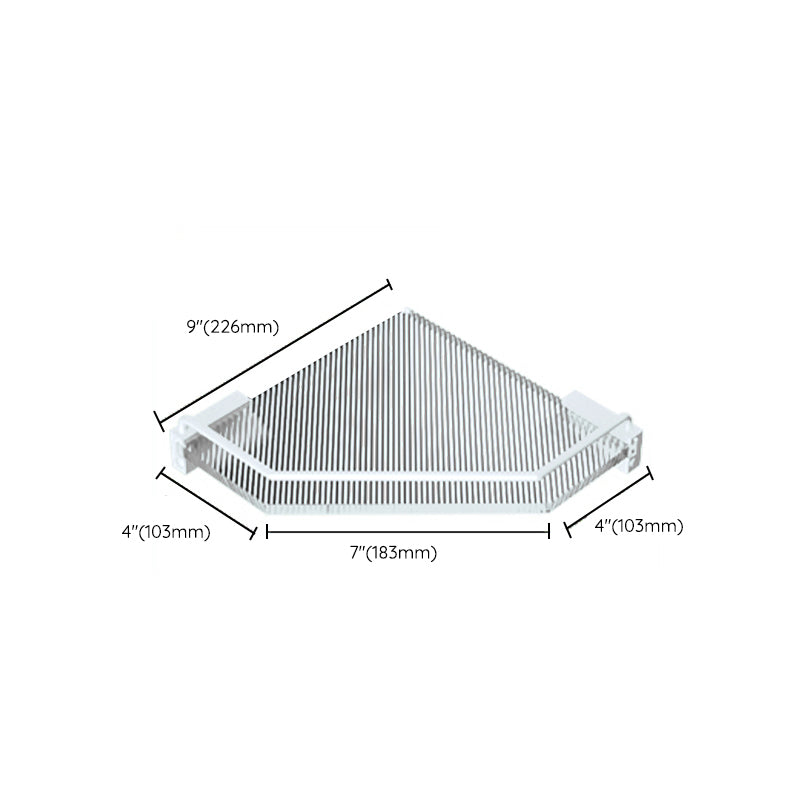 White Metal and Acrylic Bathroom Accessories as a Single Piece or in a Set with Bathroom Shelf