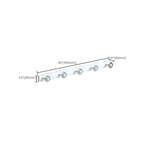 White Metal and Acrylic Bathroom Accessories as a Single Piece or in a Set with Bathroom Shelf