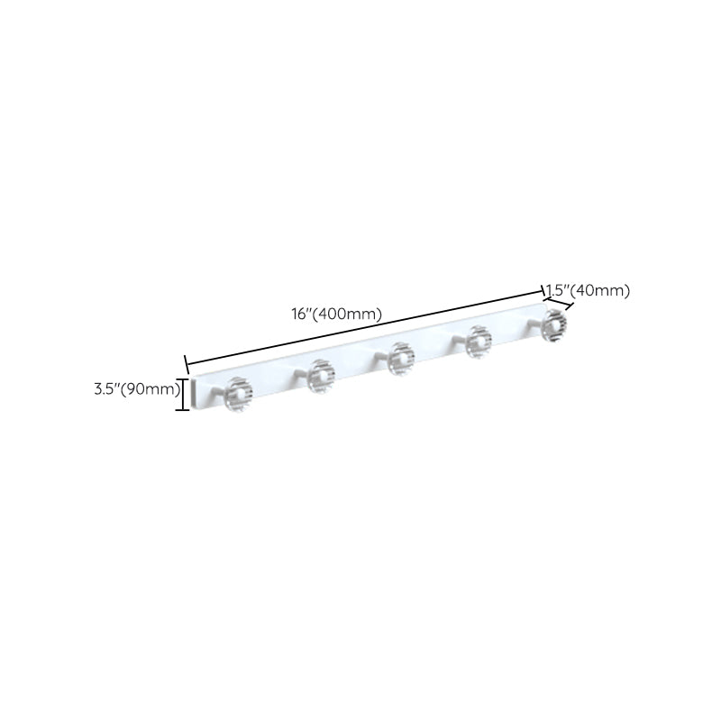 White Metal and Acrylic Bathroom Accessories as a Single Piece or in a Set with Bathroom Shelf