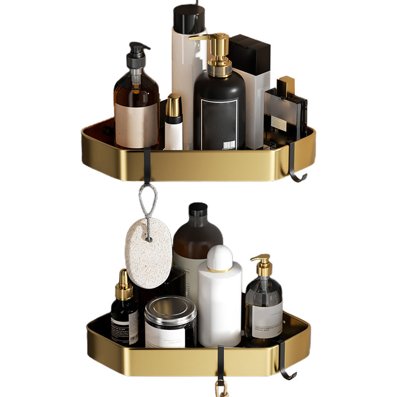 Contemporary stainless steel bathroom accessories as a single piece or in a set in black and gold