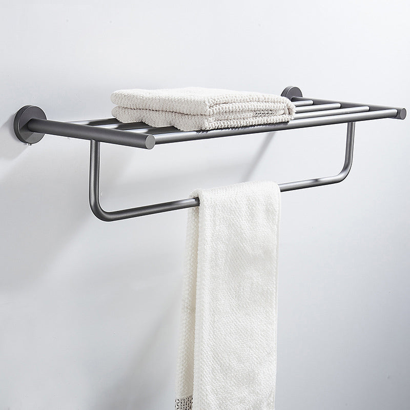 Traditional Gray Brass Bathroom Hardware Set Towel Bar Bathroom Hardware Set