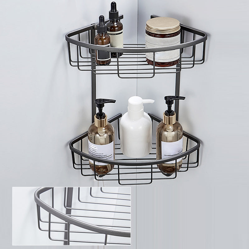 Traditional Gray Brass Bathroom Hardware Set Towel Bar Bathroom Hardware Set