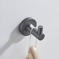 Traditional Gray Brass Bathroom Hardware Set Towel Bar Bathroom Hardware Set