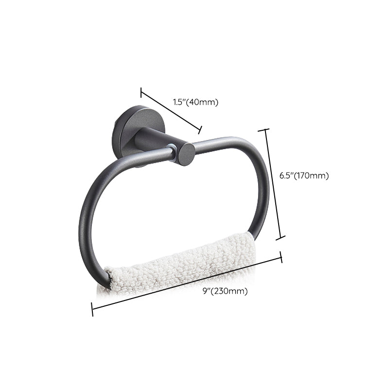 Traditional Gray Brass Bathroom Hardware Set Towel Bar Bathroom Hardware Set