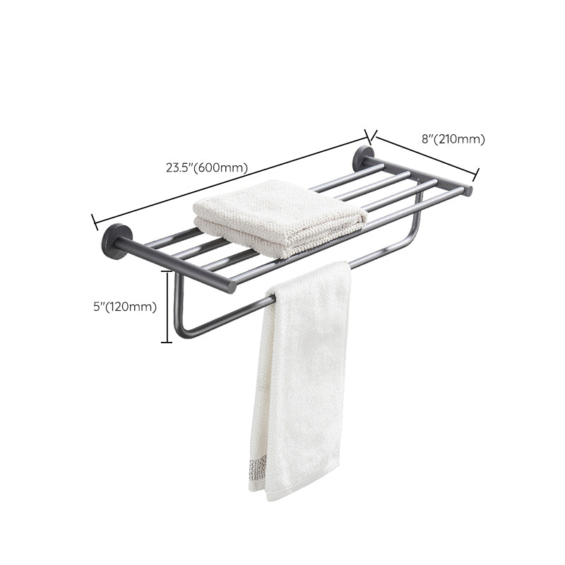 Traditional Gray Brass Bathroom Hardware Set Towel Bar Bathroom Hardware Set