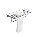 Traditional Gray Brass Bathroom Hardware Set Towel Bar Bathroom Hardware Set