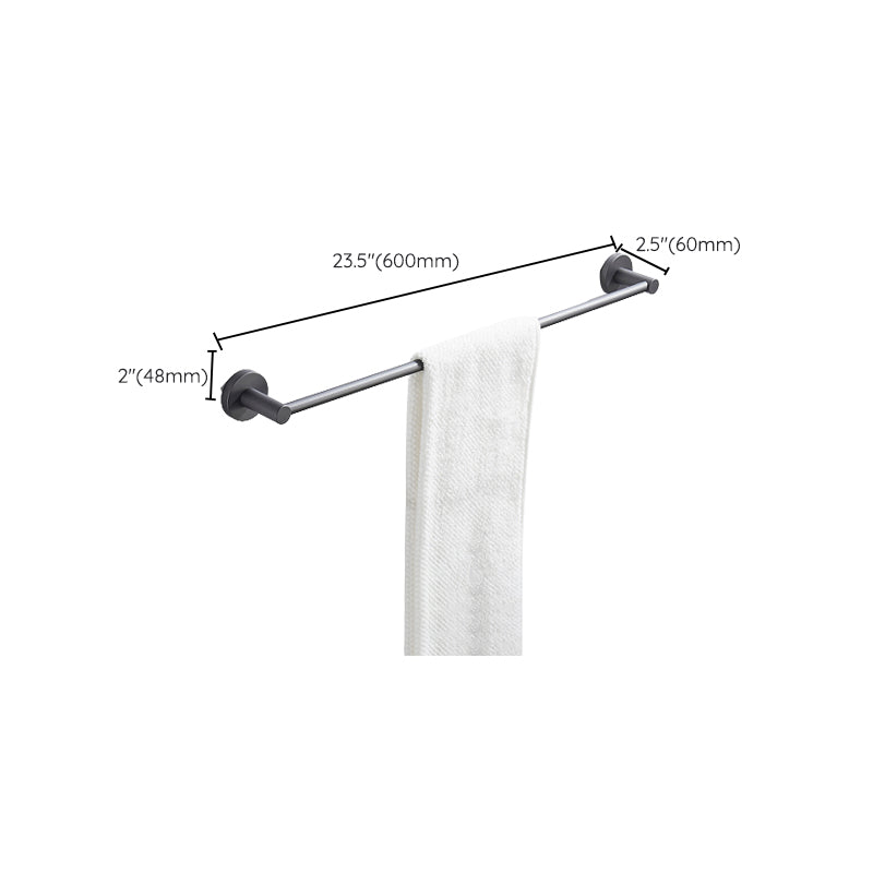 Traditional Gray Brass Bathroom Hardware Set Towel Bar Bathroom Hardware Set