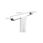 Traditional Gray Brass Bathroom Hardware Set Towel Bar Bathroom Hardware Set