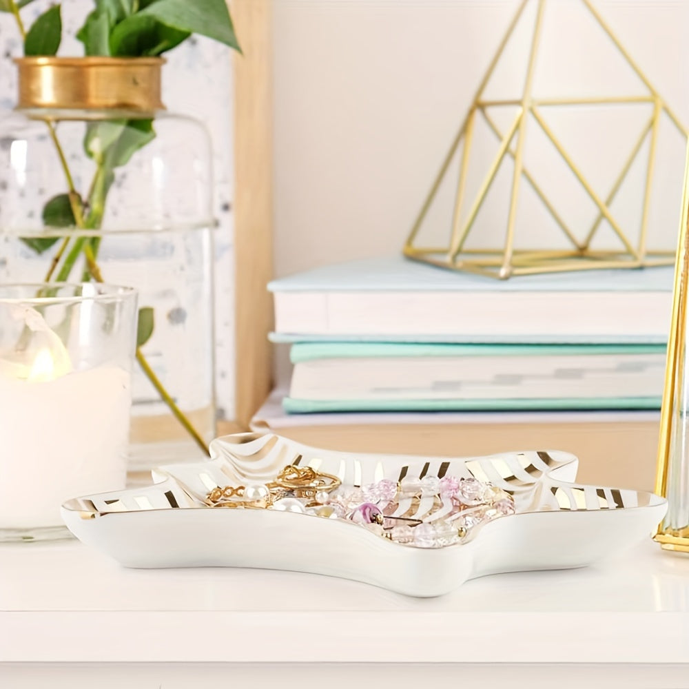 Charming CeramicDish - Elegant Ceramic Jewelry Bowl