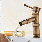 Lever Handle Vanity Faucet Country Low Arc Faucet Single Hole Basin Faucet