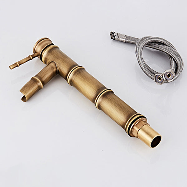Lever Handle Vanity Faucet Country Low Arc Faucet Single Hole Basin Faucet