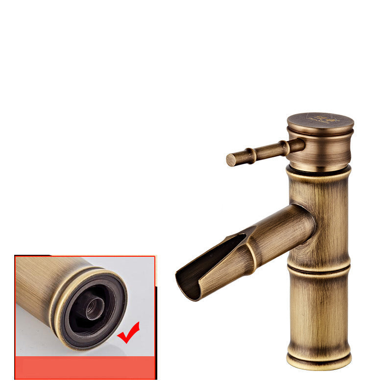 Lever Handle Vanity Faucet Country Low Arc Faucet Single Hole Basin Faucet