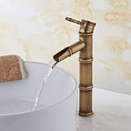 Lever Handle Vanity Faucet Country Low Arc Faucet Single Hole Basin Faucet