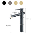 Farmhouse Vessel Sink Faucet Copper 1-Handle Low Arc Vessel Faucet for Bathroom
